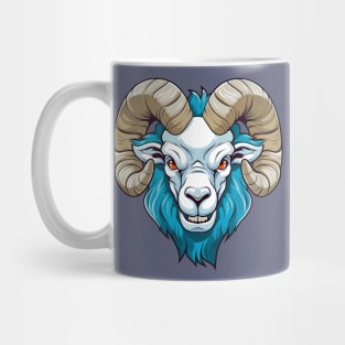 Ice ram, white and blue Mug